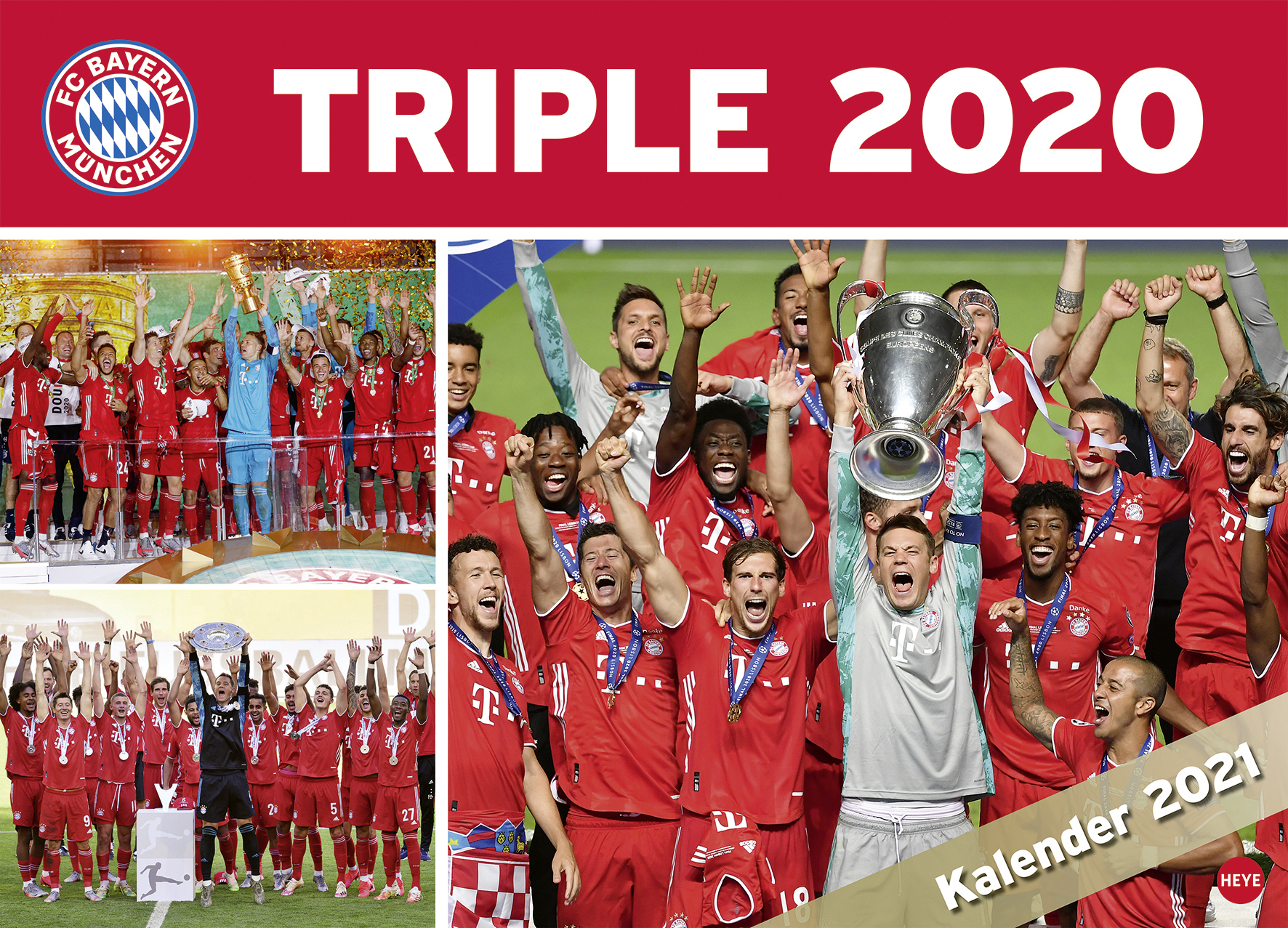 Heye FC Bayern München Fanplaner Monatskalender Kalender 2022 